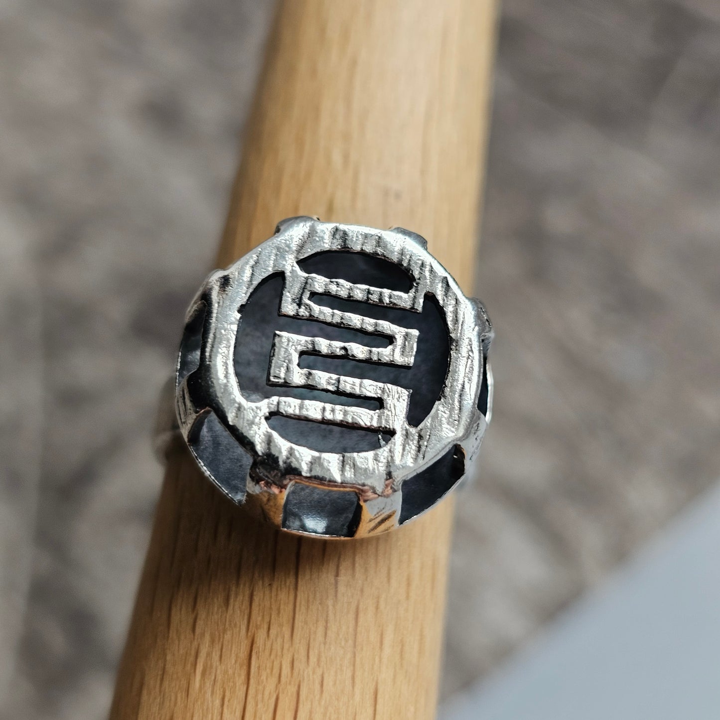 1970s Finnish Modernist Silver Ring by Tauno Kunnansalo - UK Ring Size O -  US Ring Size 7 - 1969