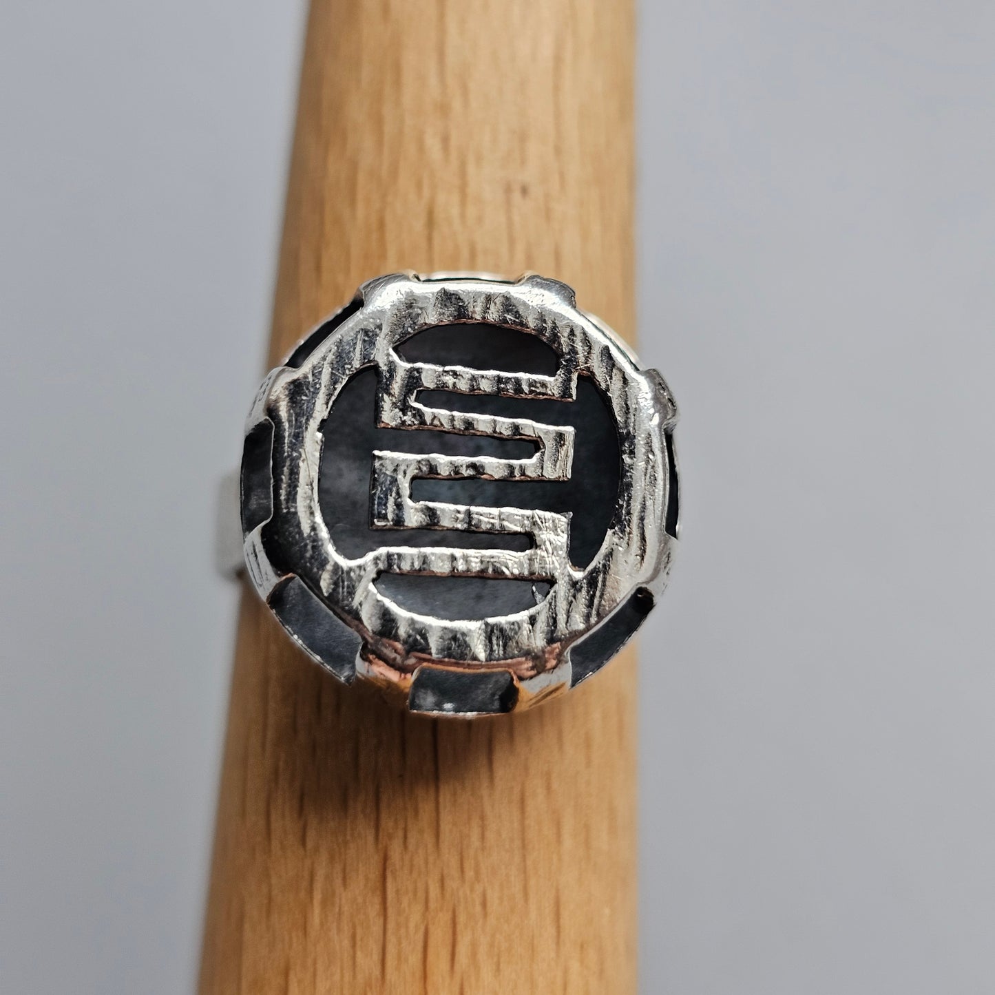 1970s Finnish Modernist Silver Ring by Tauno Kunnansalo - UK Ring Size O -  US Ring Size 7 - 1969