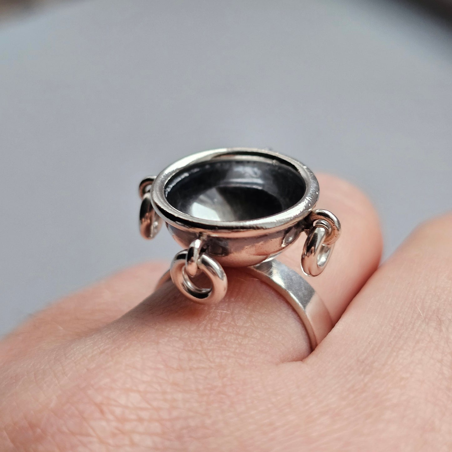 1960s Finnish Modernist Silver Ring by Erik Granit & Co — Lappish-Inspired Design - UK Ring Size L 1/2 -  US Ring Size 6 - 1967