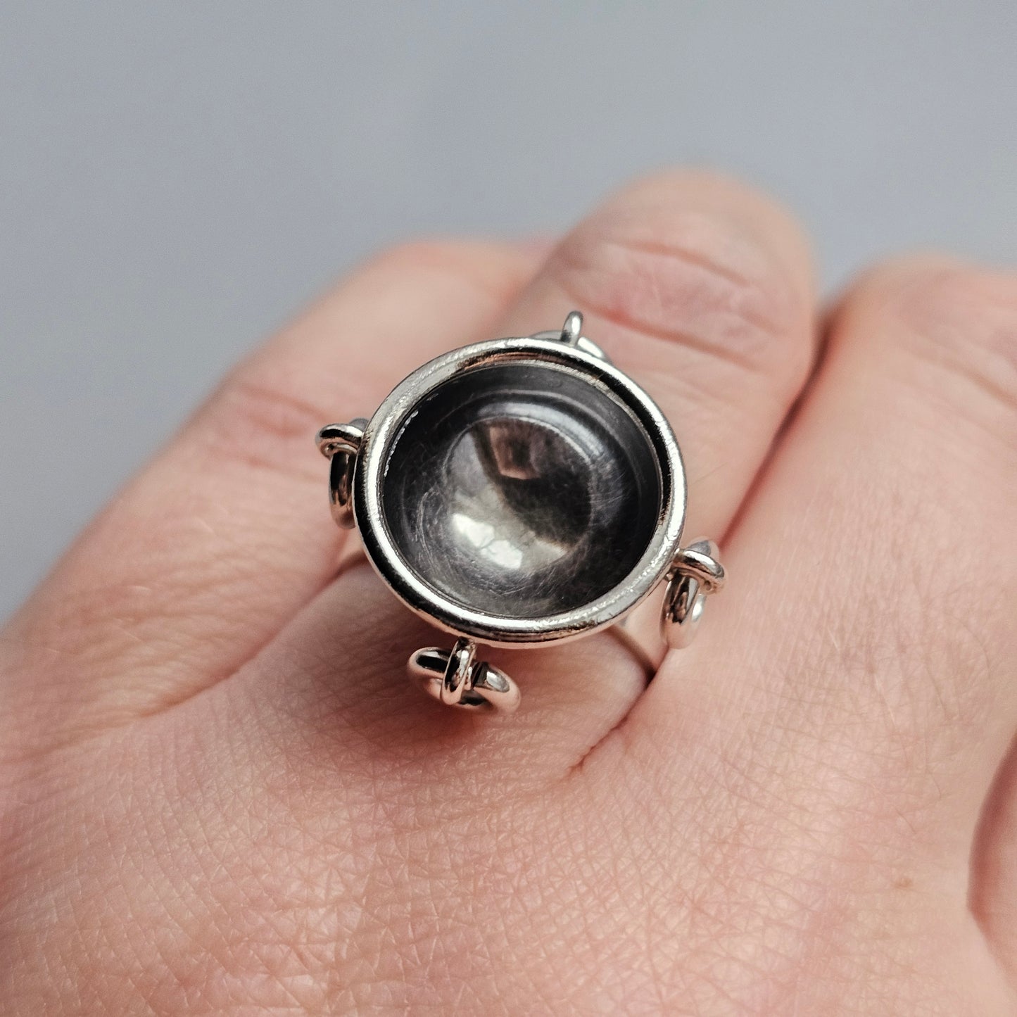 1960s Finnish Modernist Silver Ring by Erik Granit & Co — Lappish-Inspired Design - UK Ring Size L 1/2 -  US Ring Size 6 - 1967
