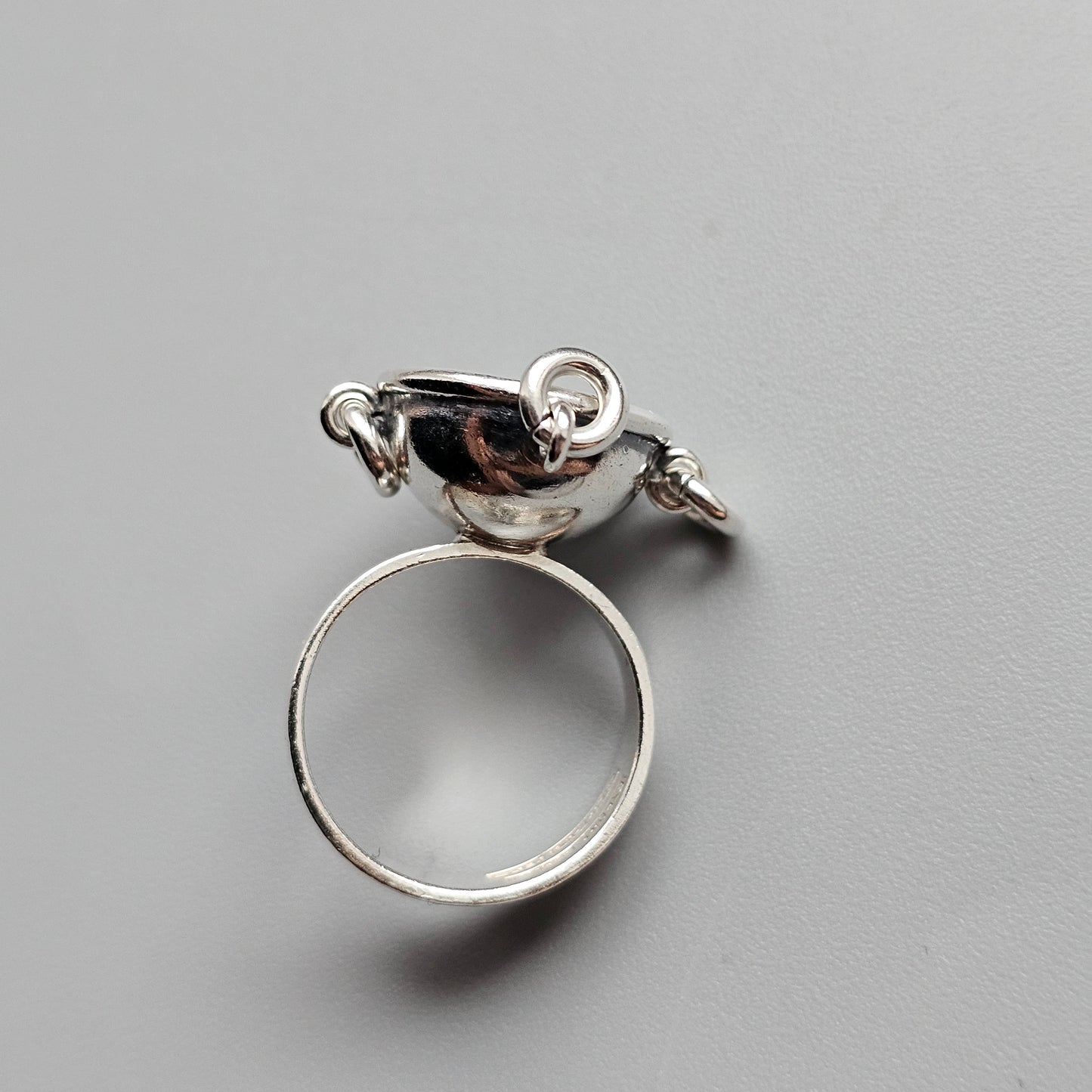 1960s Finnish Modernist Silver Ring by Erik Granit & Co — Lappish-Inspired Design - UK Ring Size L 1/2 -  US Ring Size 6 - 1967
