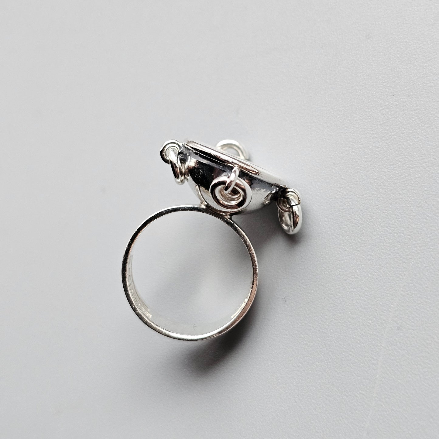 1960s Finnish Modernist Silver Ring by Erik Granit & Co — Lappish-Inspired Design - UK Ring Size L 1/2 -  US Ring Size 6 - 1967