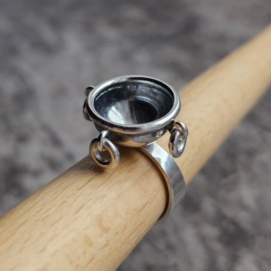 1960s Finnish Modernist Silver Ring by Erik Granit & Co — Lappish-Inspired Design - UK Ring Size L 1/2 -  US Ring Size 6 - 1967