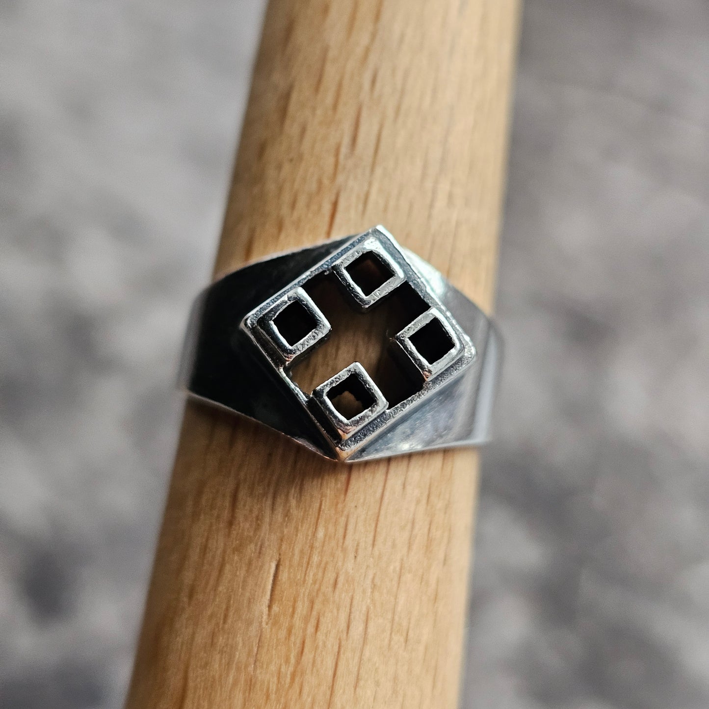 1960s Finnish Modernist Silver Ring by Väinö Hamara - UK Ring Size O 1/2 -  US Ring Size 7.25 - 1965