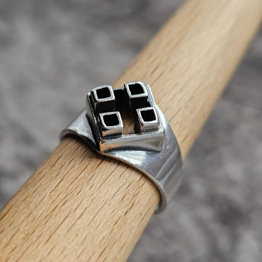1960s Finnish Modernist Silver Ring by Väinö Hamara - UK Ring Size O 1/2 -  US Ring Size 7.25 - 1965