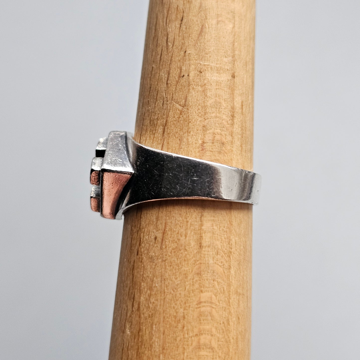 1960s Finnish Modernist Silver Ring by Väinö Hamara - UK Ring Size O 1/2 -  US Ring Size 7.25 - 1965