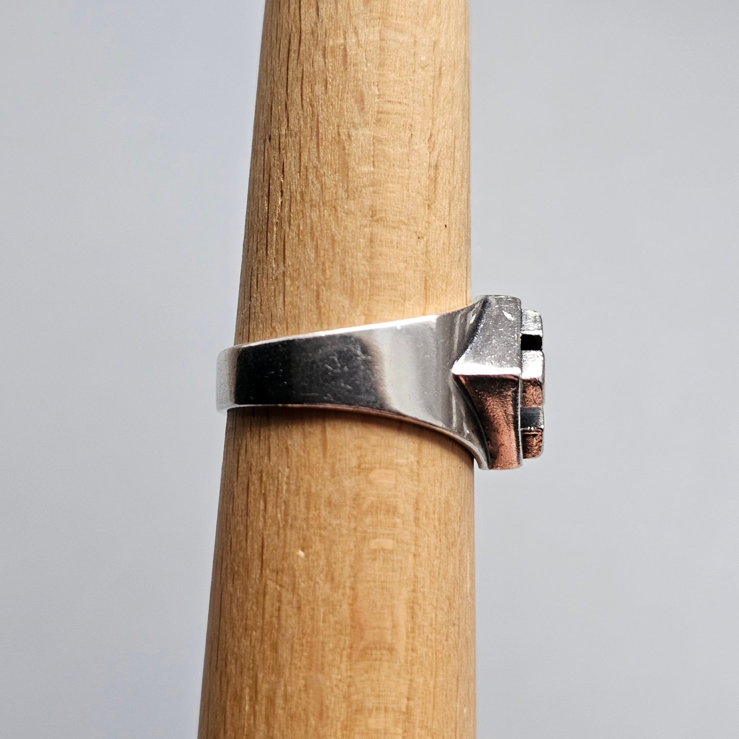 1960s Finnish Modernist Silver Ring by Väinö Hamara - UK Ring Size O 1/2 -  US Ring Size 7.25 - 1965