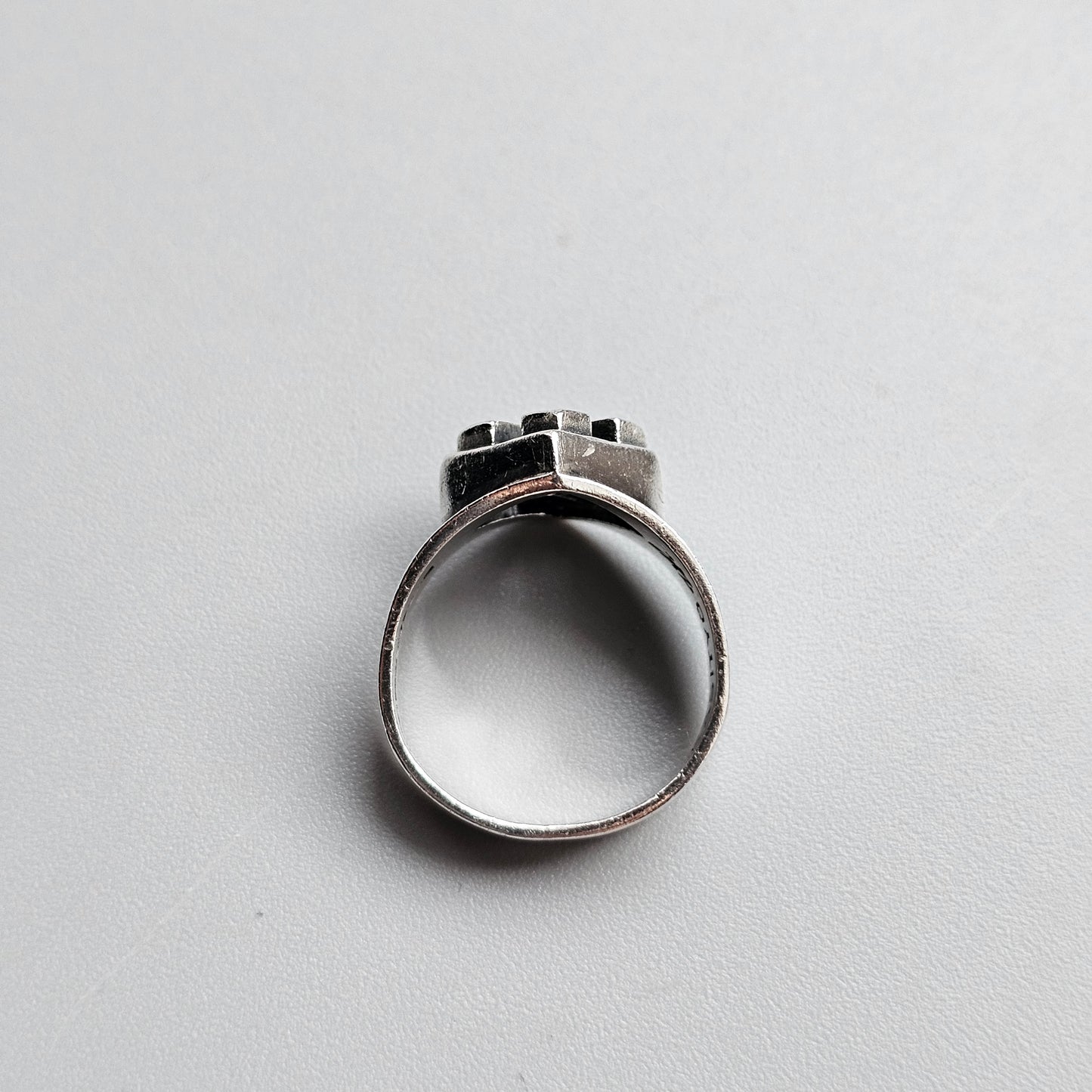 1960s Finnish Modernist Silver Ring by Väinö Hamara - UK Ring Size O 1/2 -  US Ring Size 7.25 - 1965