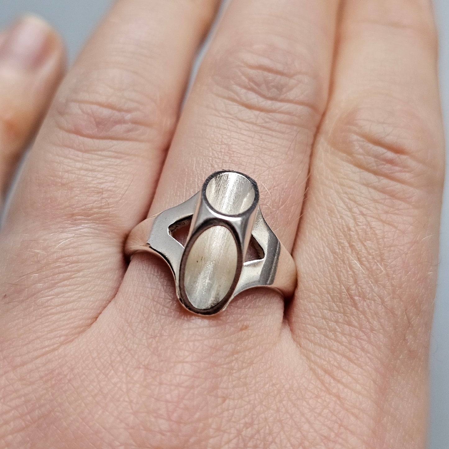 Contemporary Finnish Silver Ring - UK Ring Size S -  UK Ring Size S