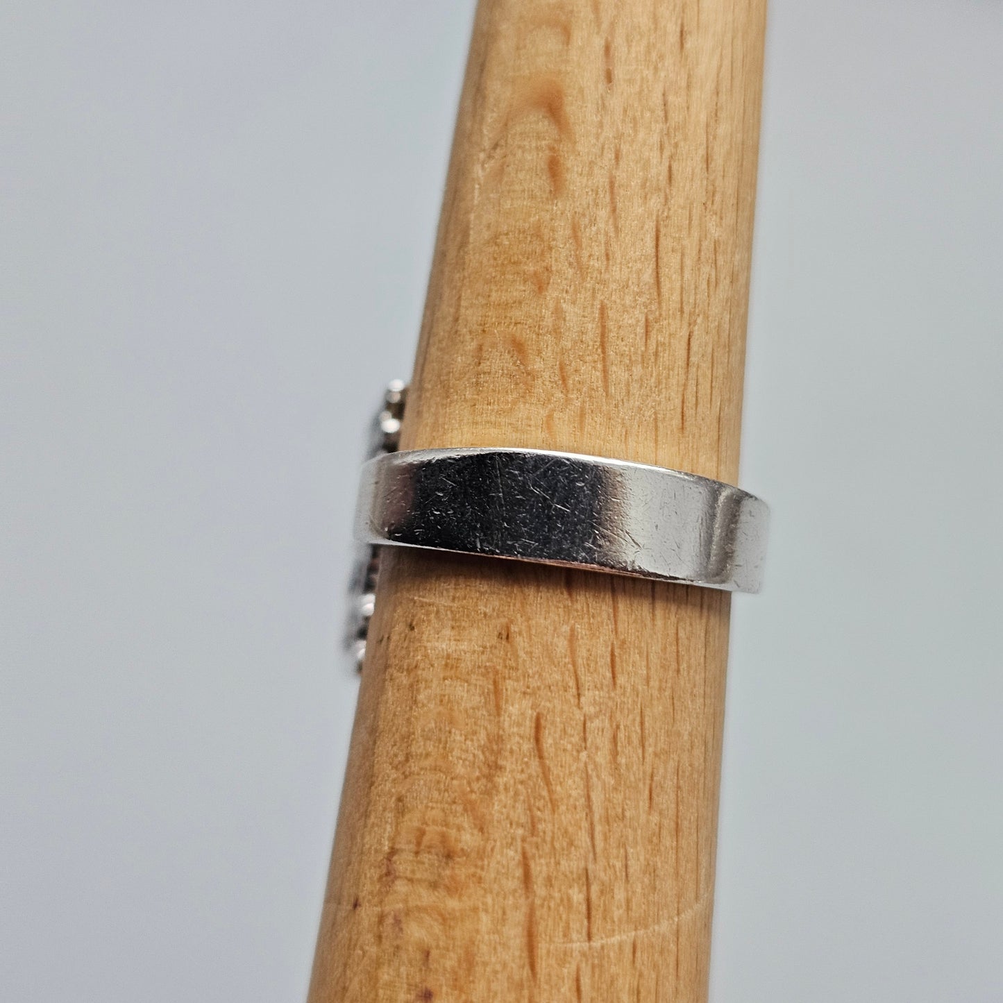 1970s Abstract Brutalist Cube Finnish Silver Ring by Martti Viikinniemi - UK Ring Size K 1/2  -  US Ring Size 5 1/2 - 1970