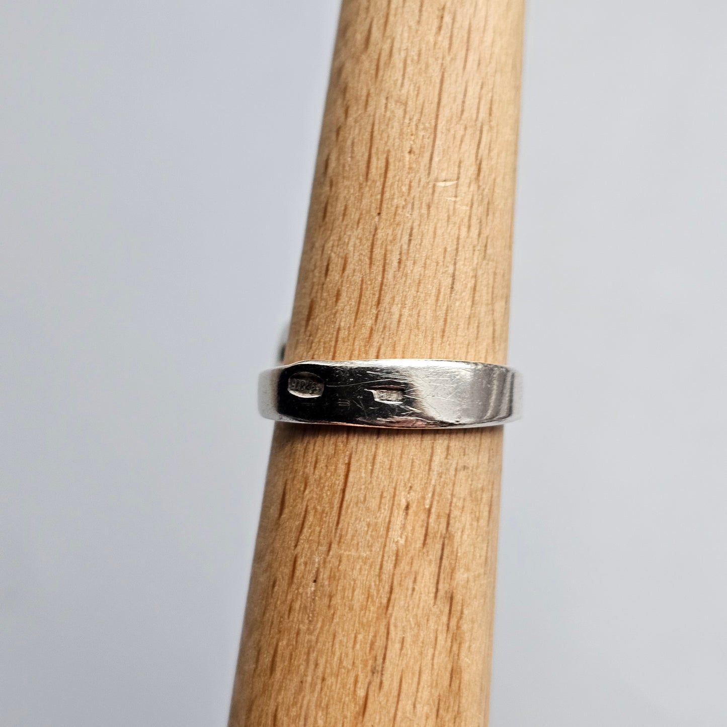 Vintage Soviet Silver Ring with Synthetic Ruby, USSR Era - UK Ring Size M -  US Ring Size 6.25