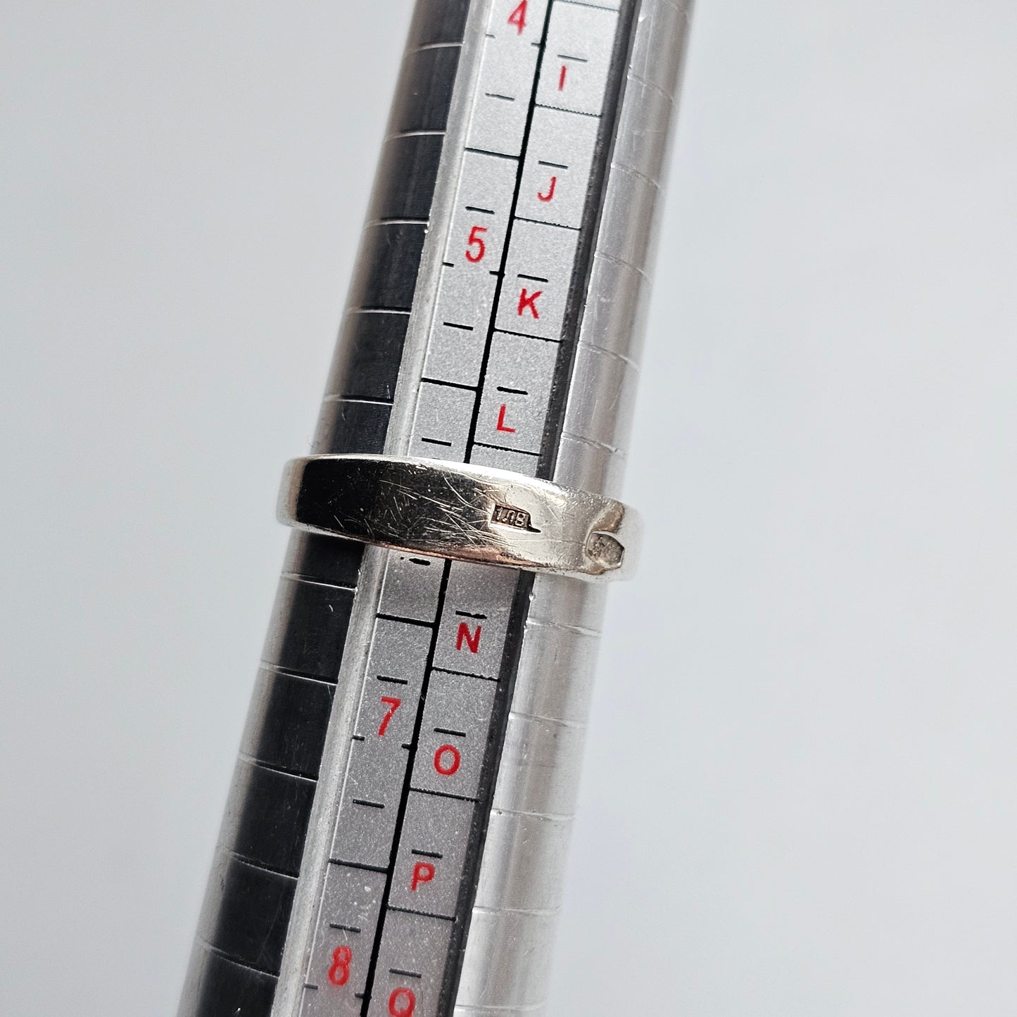 Vintage Soviet Silver Ring with Synthetic Ruby, USSR Era - UK Ring Size M -  US Ring Size 6.25