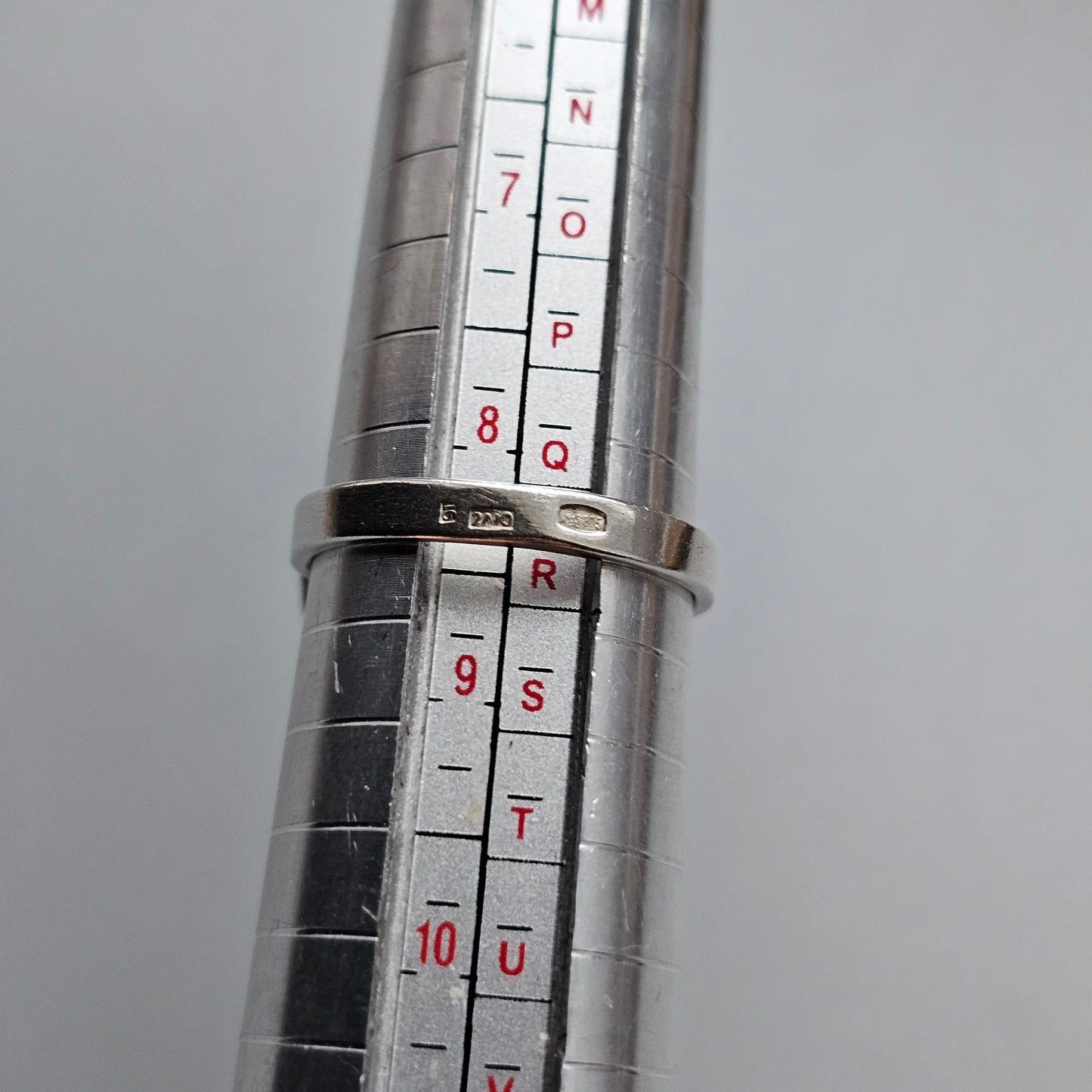 Vintage Soviet USSR Era Silver & Agate Ring - UK Ring Size Q 1/2 -  US Ring Size 8.5