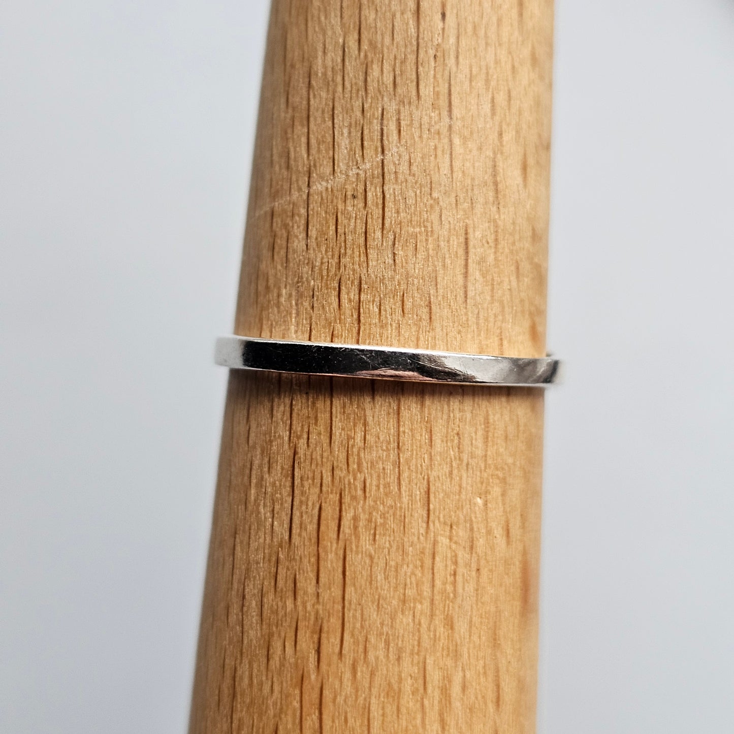 Contemporary Modernist Sterling Silver Band Ring - UK Ring Size O 1/2 -  US Ring Size 7.5