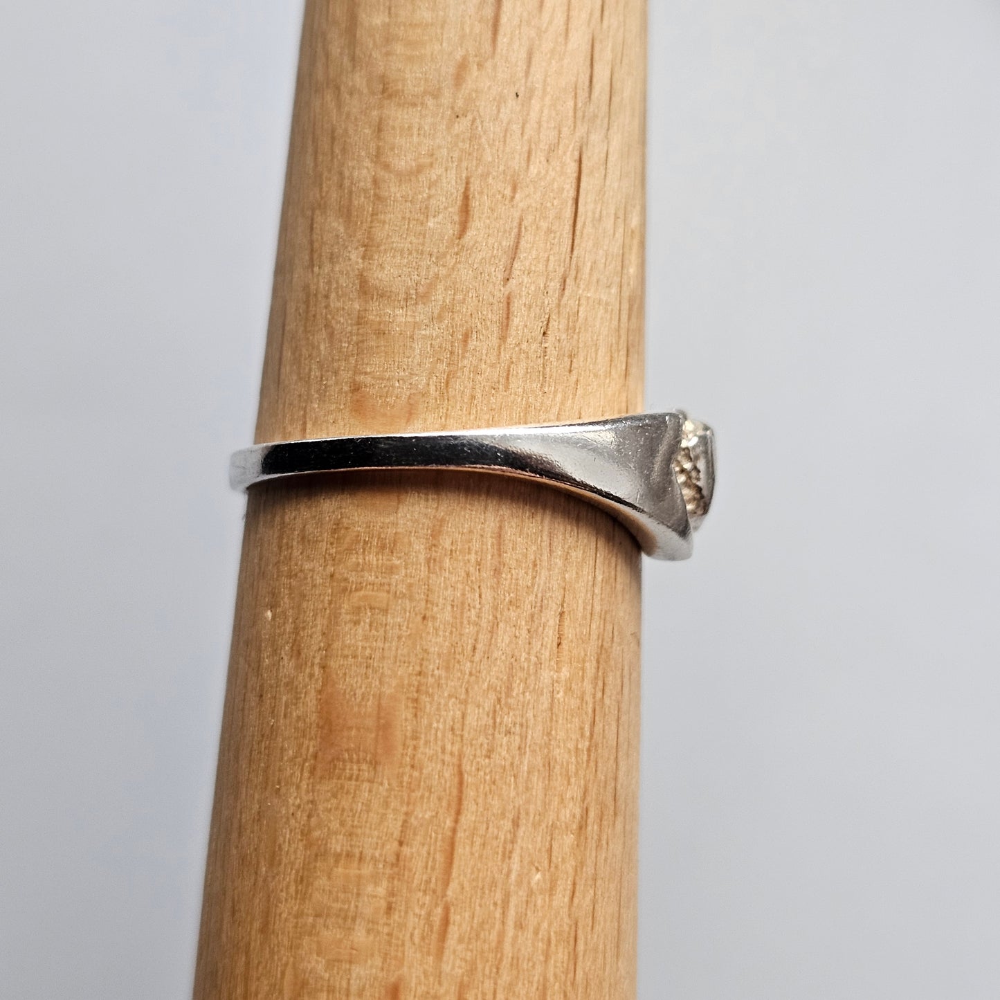 Contemporary Modernist Sterling Silver Band Ring - UK Ring Size O 1/2 -  US Ring Size 7.5