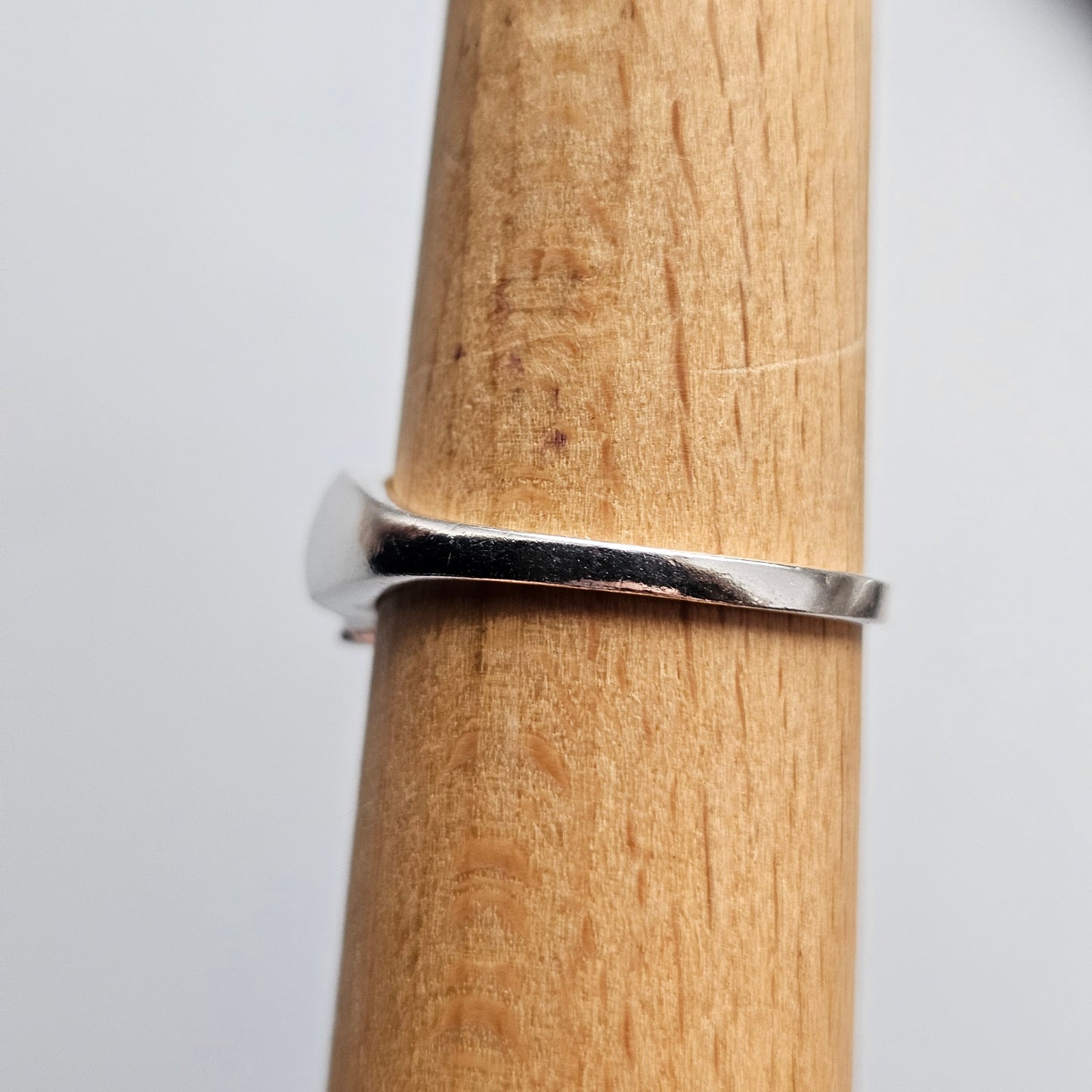 Contemporary Modernist Sterling Silver Band Ring - UK Ring Size O 1/2 -  US Ring Size 7.5