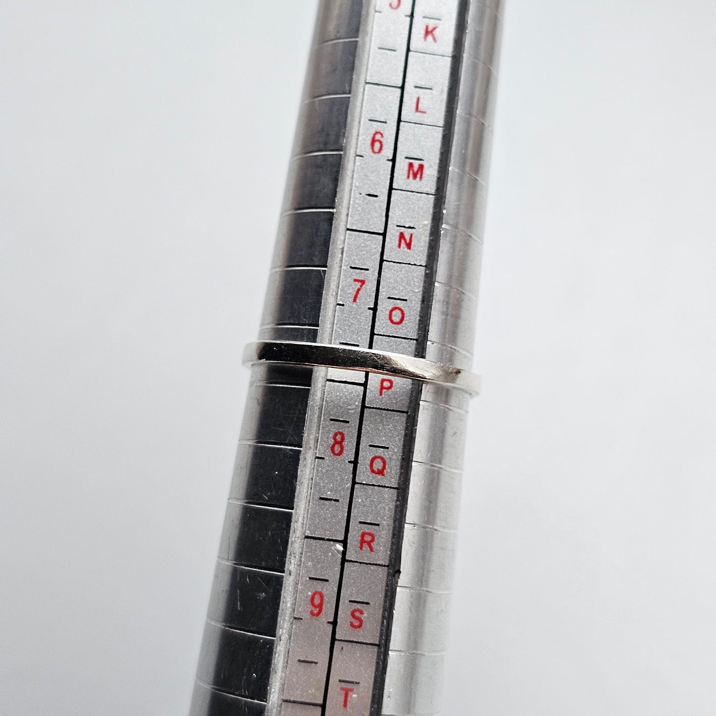 Contemporary Modernist Sterling Silver Band Ring - UK Ring Size O 1/2 -  US Ring Size 7.5