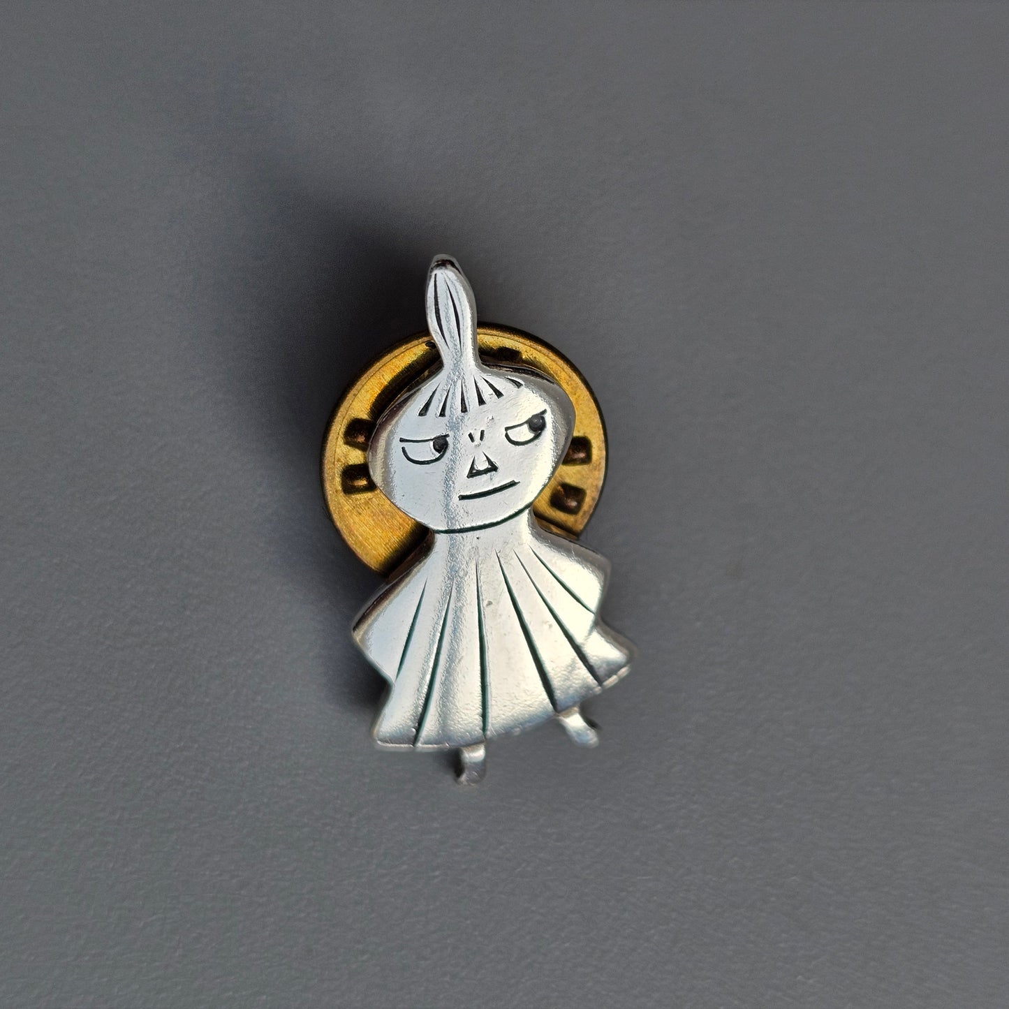 Vintage 1990s Finnish Sterling Silver Pikku Myy Little My Moomin Pin Pirkko Roihu