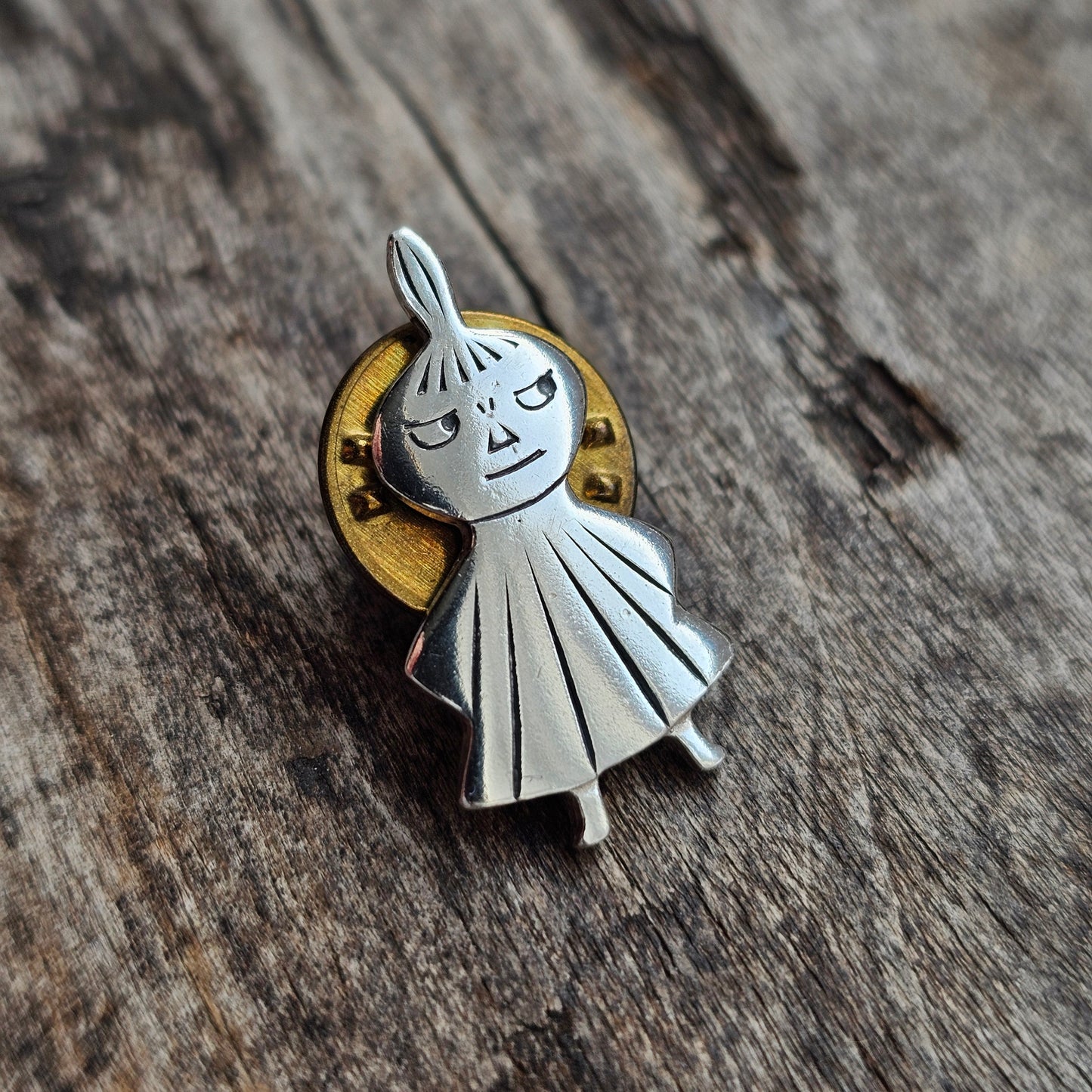 Vintage 1990s Finnish Sterling Silver Pikku Myy Little My Moomin Pin Pirkko Roihu