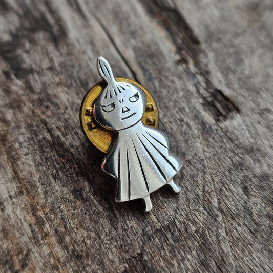 Vintage 1990s Finnish Sterling Silver Pikku Myy Little My Moomin Pin Pirkko Roihu