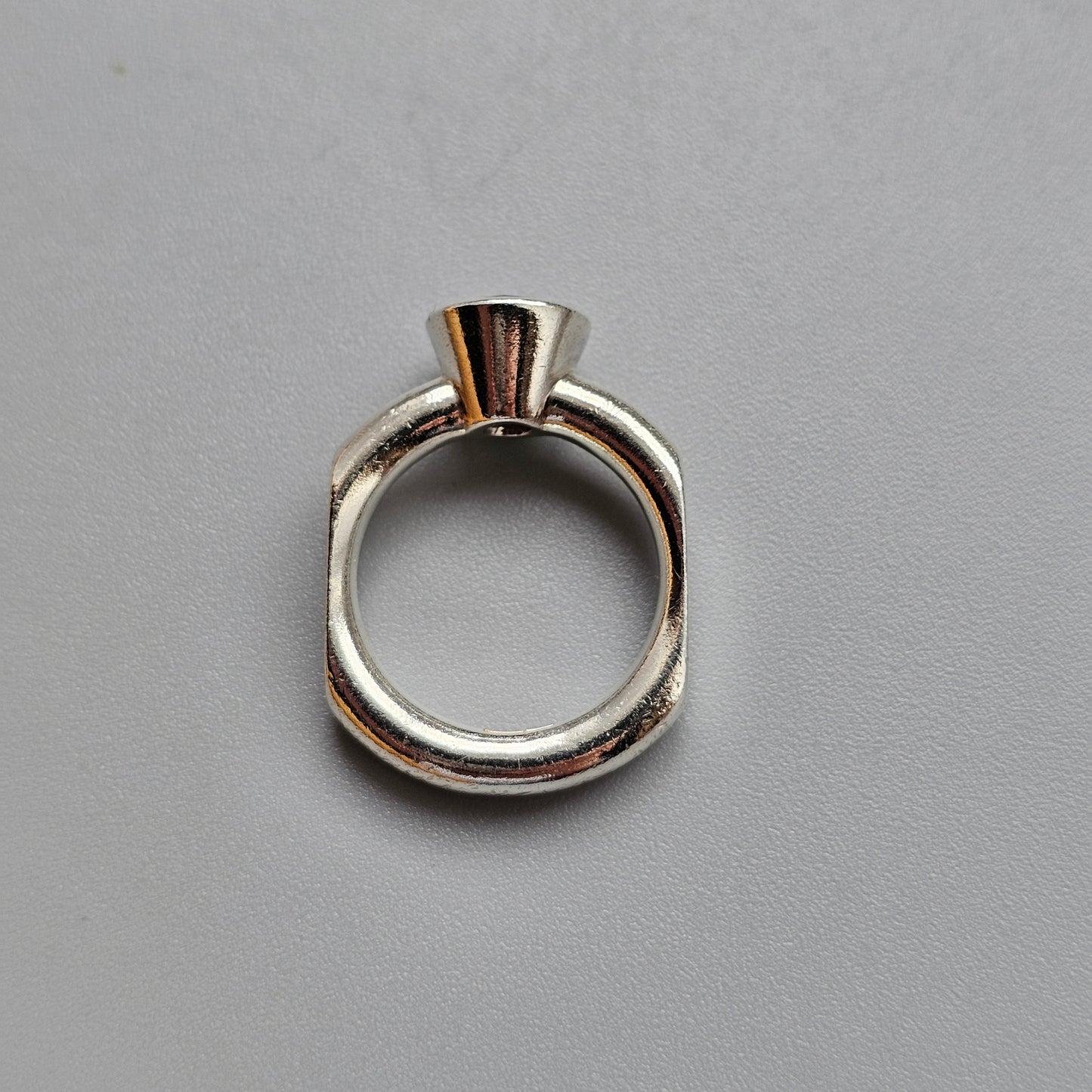 Y2K era Finnish Sterling Silver & Cubic Zirconia Ring - UK Ring Size P -  US Ring Size 7.5 - 2001