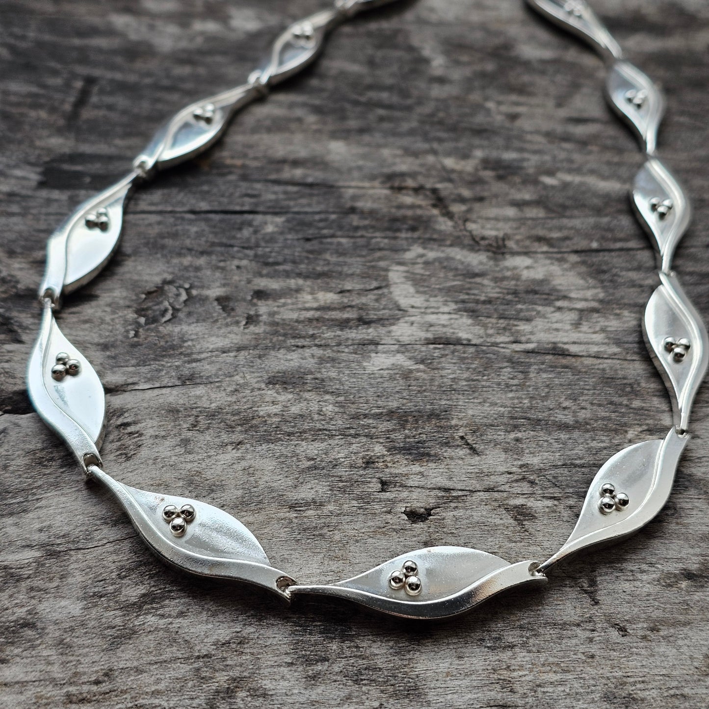 Contemporary Noughties Finnish Modernist Style Sterling Silver Necklace 2005