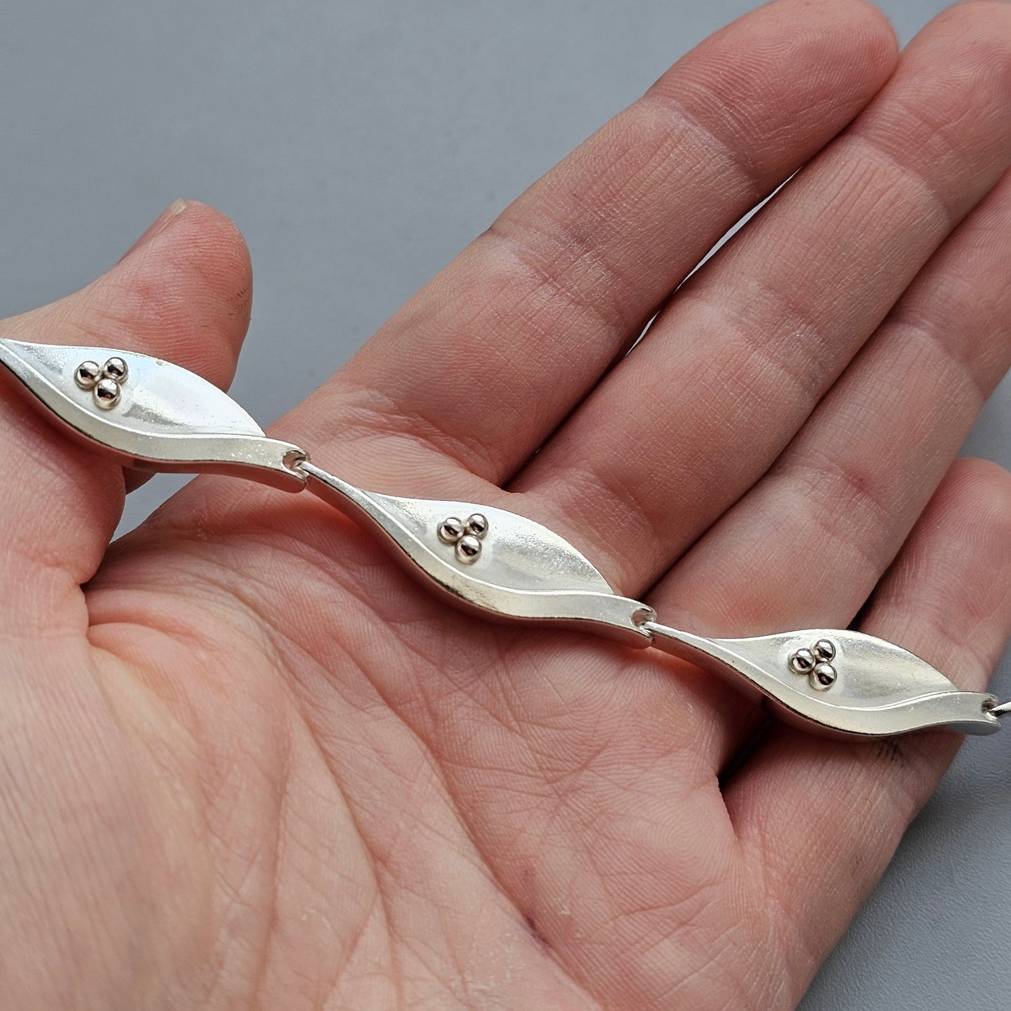 Contemporary Noughties Finnish Modernist Style Sterling Silver Necklace 2005