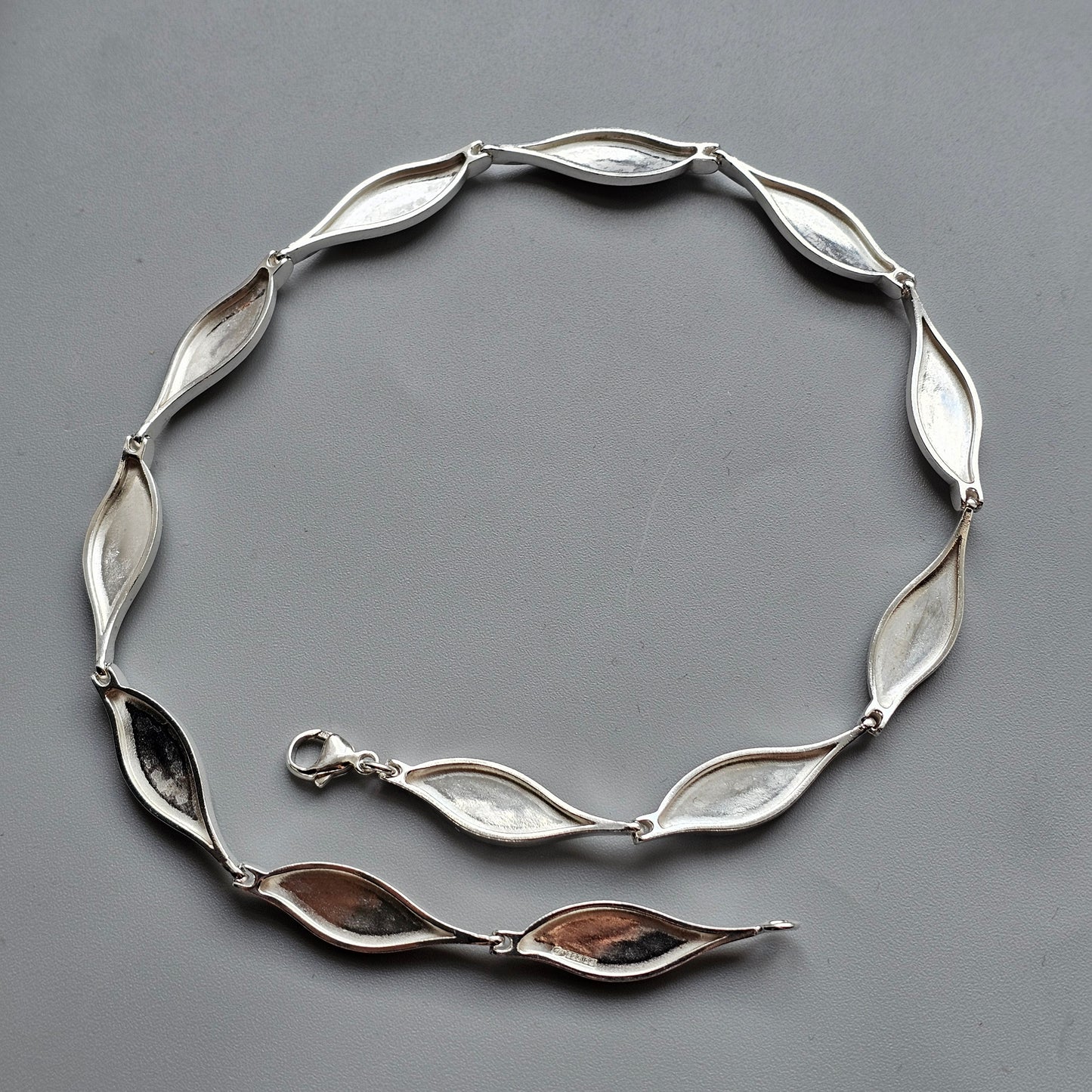 Contemporary Noughties Finnish Modernist Style Sterling Silver Necklace 2005