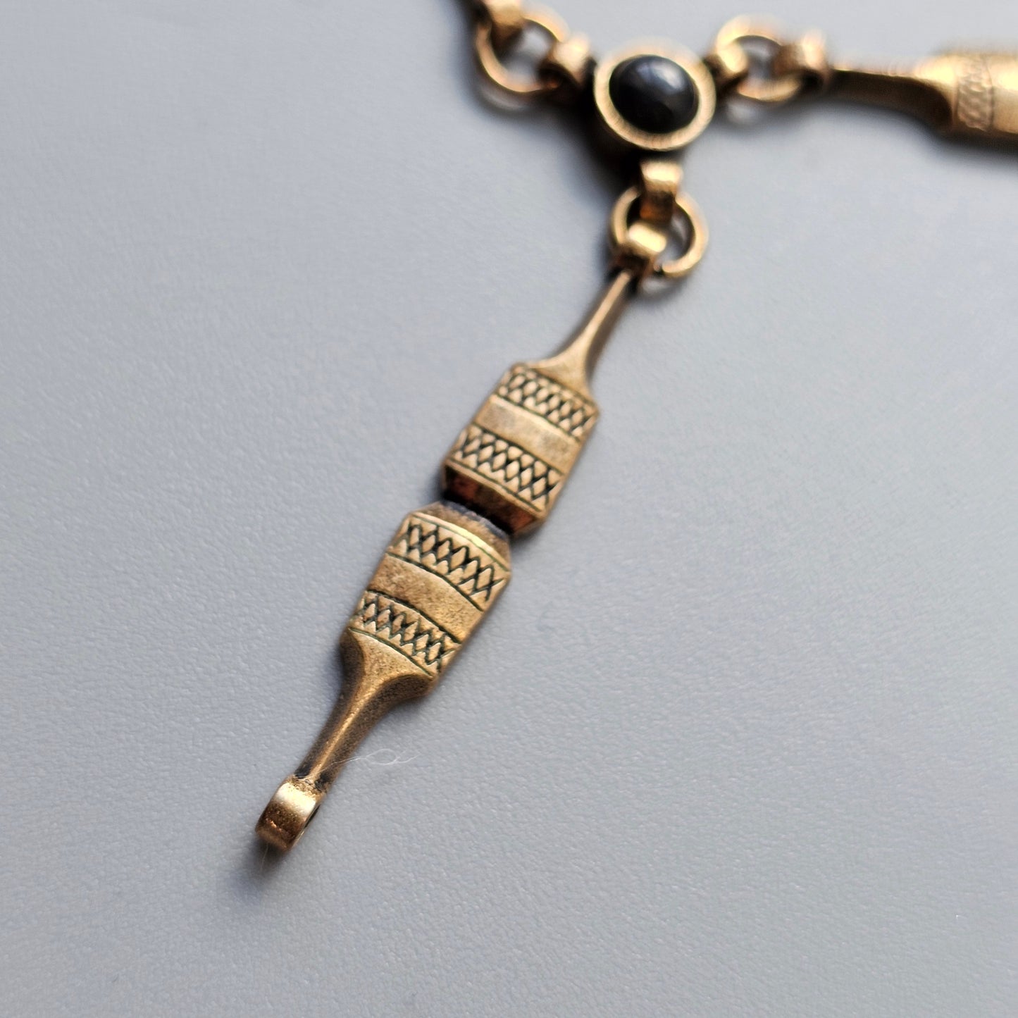 Vintage Kalevala Koru 'Kehrääjä' Spinner Bronze & Spectrolite Necklace by Tony Granholm