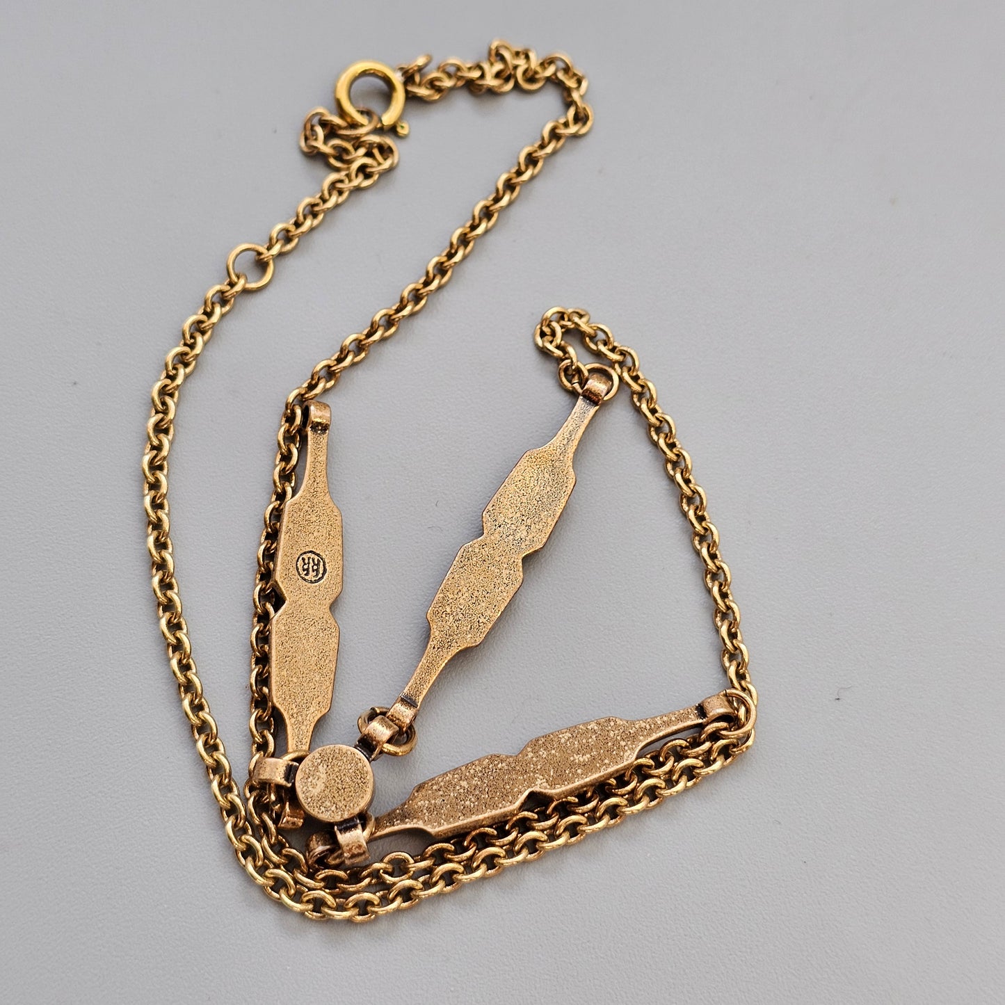 Vintage Kalevala Koru 'Kehrääjä' Spinner Bronze & Spectrolite Necklace by Tony Granholm