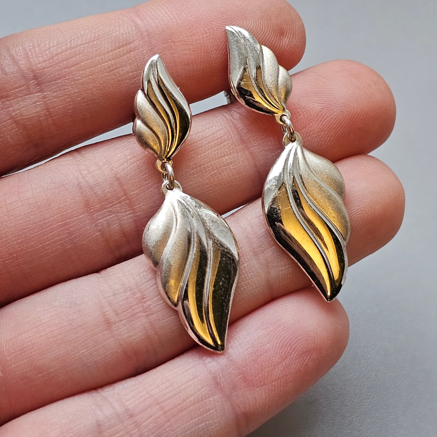 Vintage 1990s / Early 2000s Sterling Silver Drop Earrings by Finnfeelings