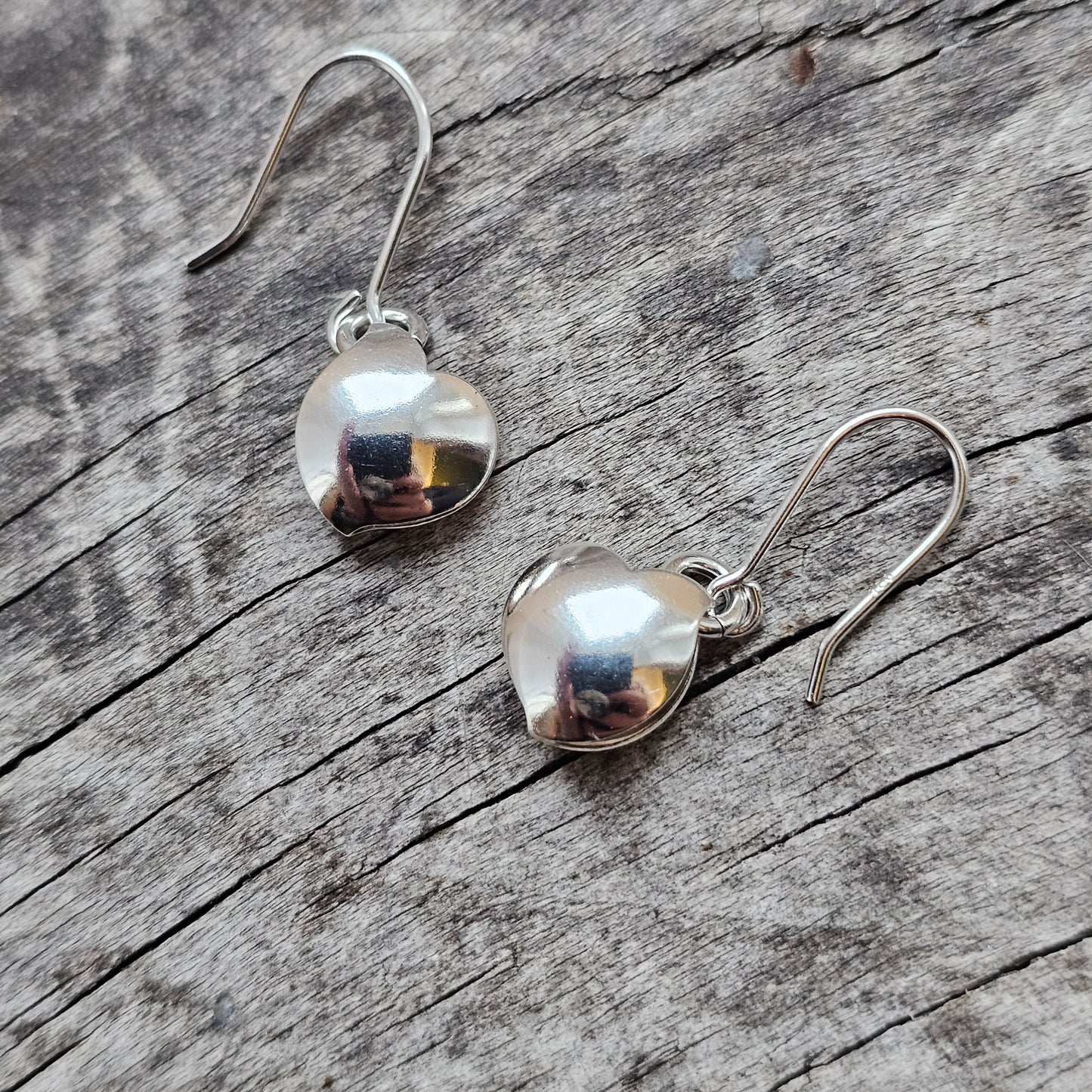 Contemporary Finnish Sterling Silver  Earrings “Hug” by Lumoava / Heikki Hartikainen