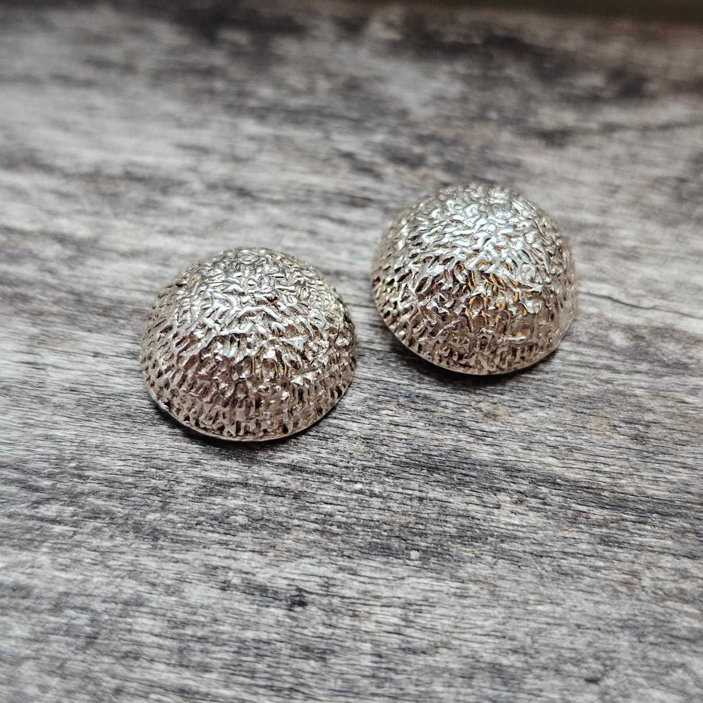 Vintage Modernist Finnish Silver Stud Earrings by Pekka Aulin