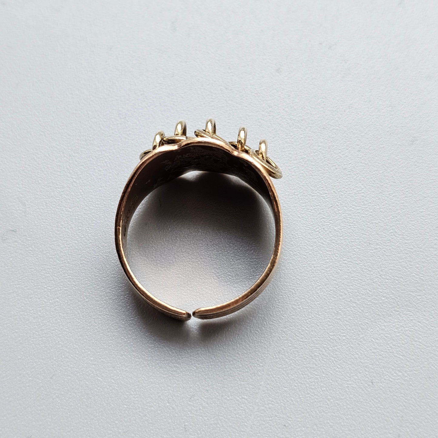 Finnish Kalevala Koru Middle Ages Style Lapland Bronze Ring - UK Size U - US Size 10