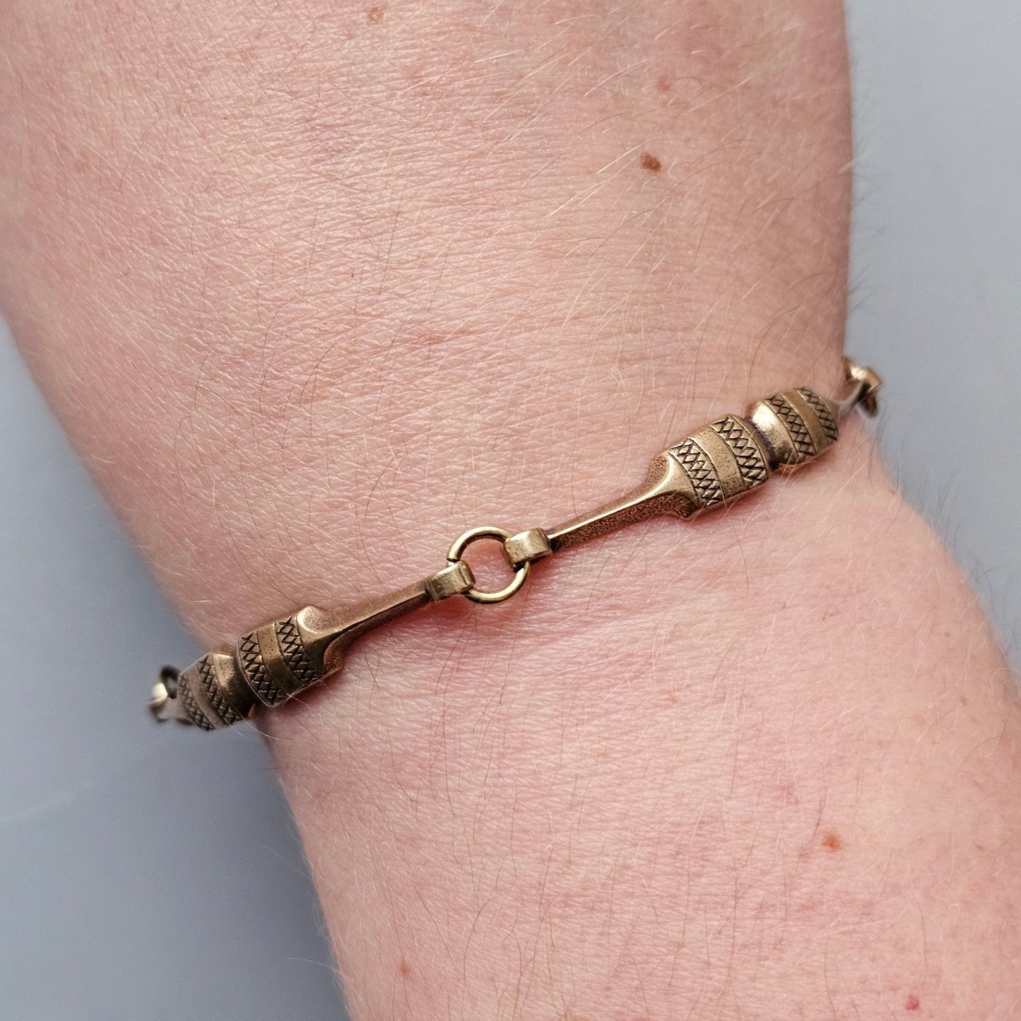 Vintage Kalevala Koru 'Kehrääjä' Spinner Bronze Bracelet by Tony Granholm