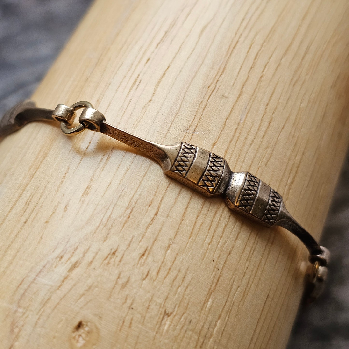 Vintage Kalevala Koru 'Kehrääjä' Spinner Bronze Bracelet by Tony Granholm