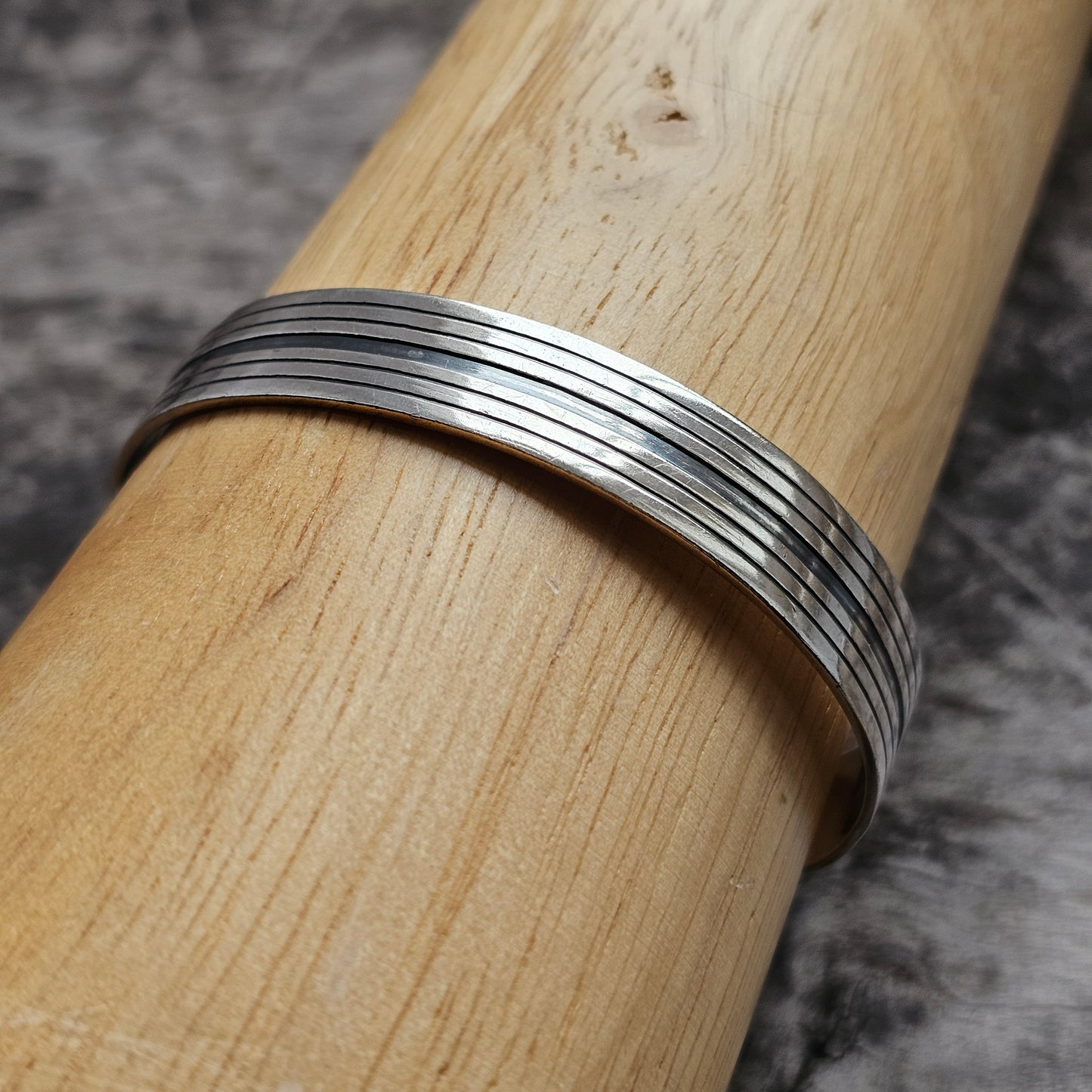 1960s Finnish Modernist Silver Cuff Bangle by Olli Salmi 1961