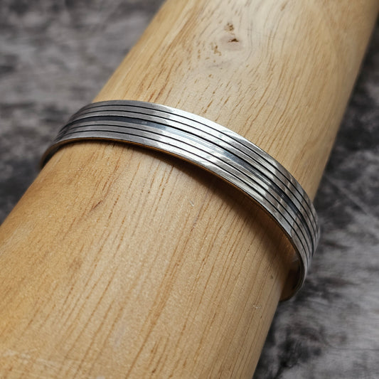 1960s Finnish Modernist Sterling Silver Cuff Bangle by Olli Salmi 1961