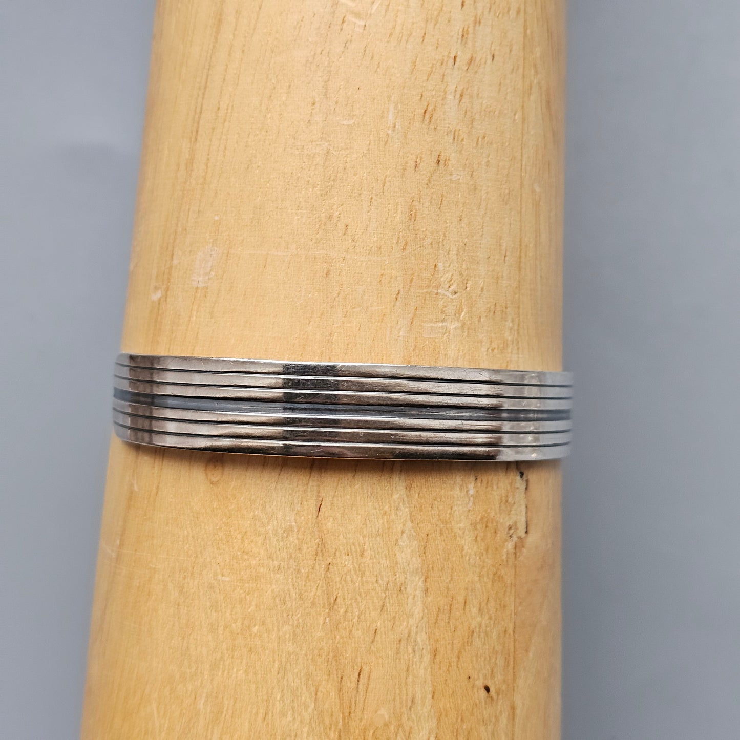 1960s Finnish Modernist Silver Cuff Bangle by Olli Salmi 1961