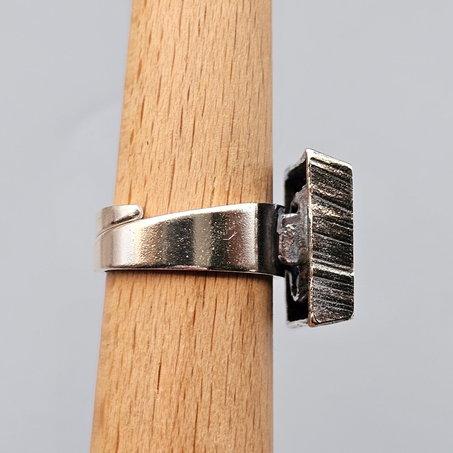 1970s Karl Laine for Finnfeelings Sterling Silver Ring - UK Ring Size O -  US Ring Size 7.25 -1973