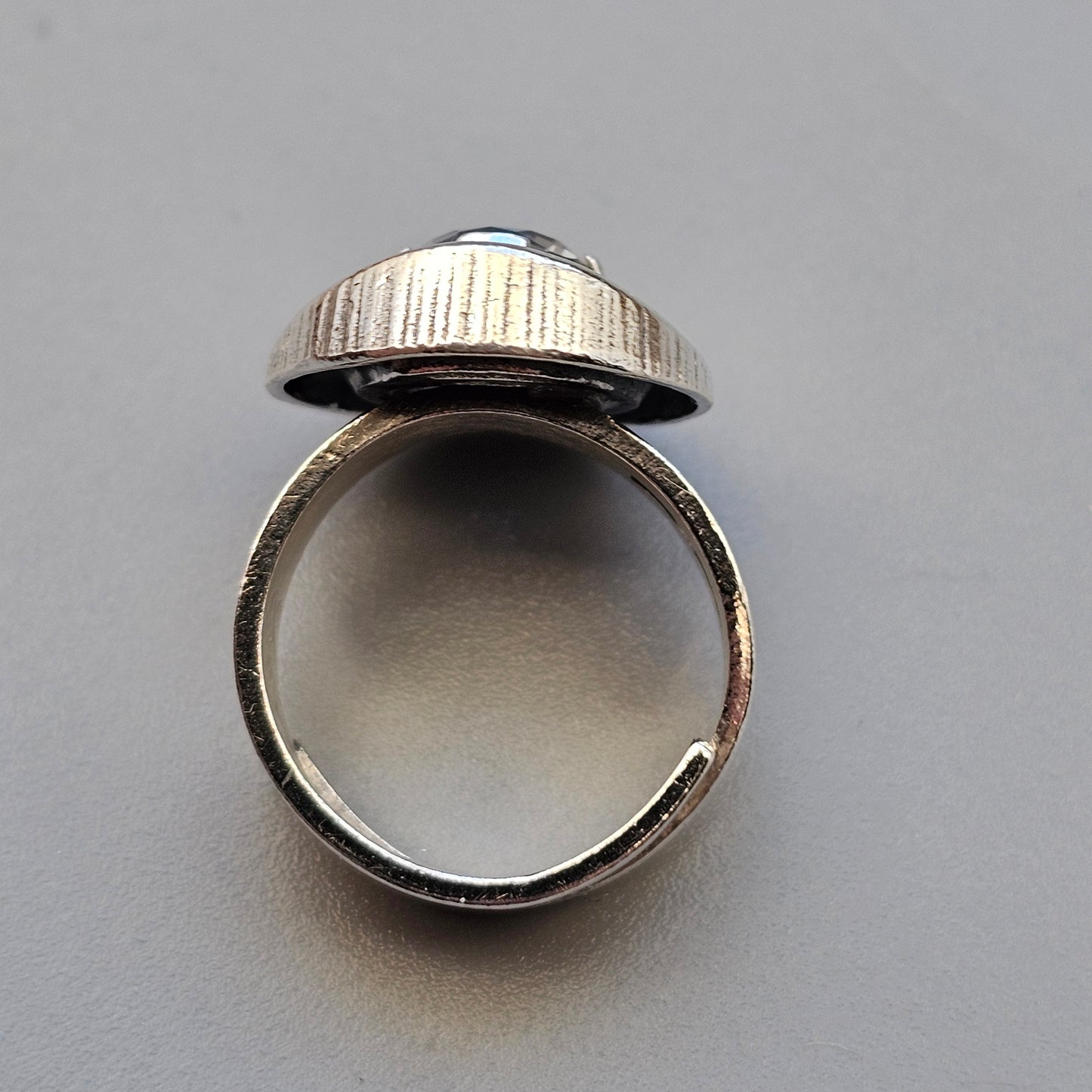 1970s Karl Laine for Finnfeelings Sterling Silver & Rock Crystal Ring - UK Ring Size K -  US Ring Size 5.25 -1973