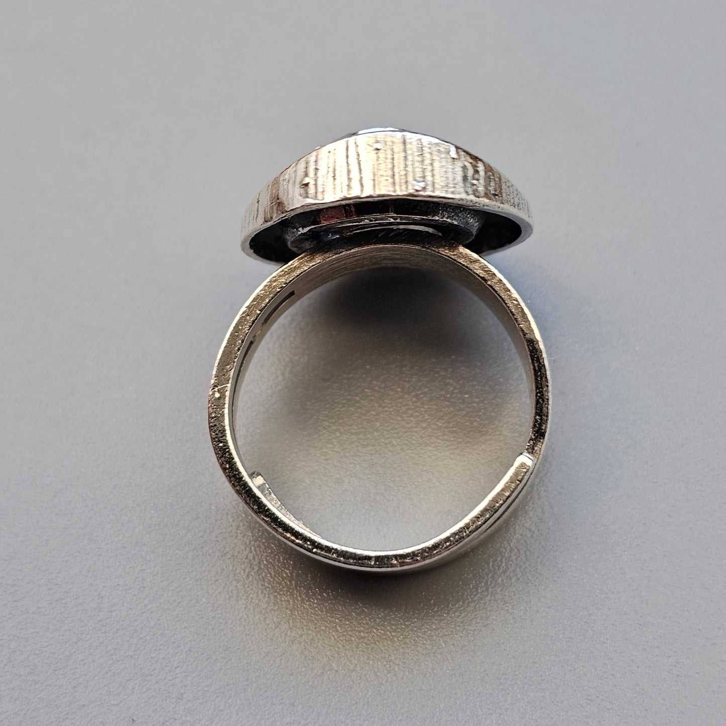 1970s Karl Laine for Finnfeelings Sterling Silver & Rock Crystal Ring - UK Ring Size K -  US Ring Size 5.25 -1973