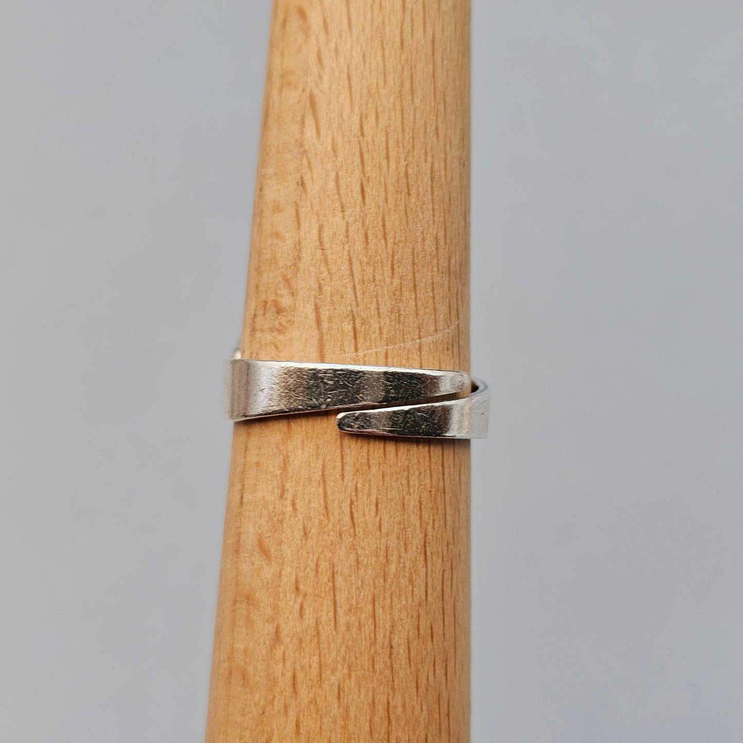 1990s Finnfeelings Sterling Silver & Rock Crystal Heart Ring - UK Ring Size O -  US Ring Size 7 -1999