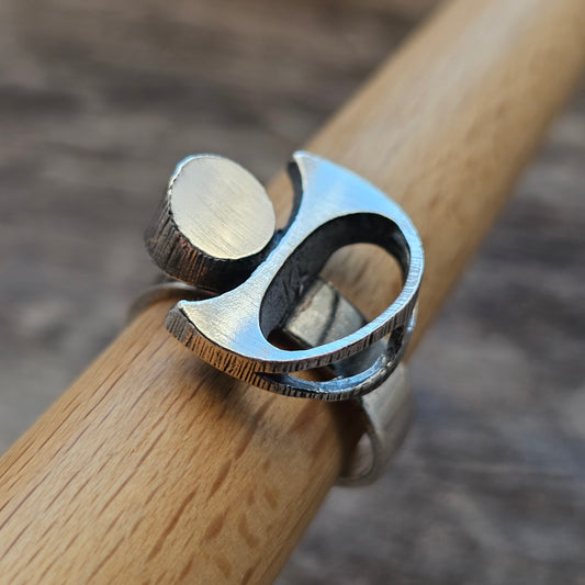 1970s Karl Laine for Finnfeelings Sterling Silver Ring - UK Ring Size R -  US Ring Size 8.5 -1973