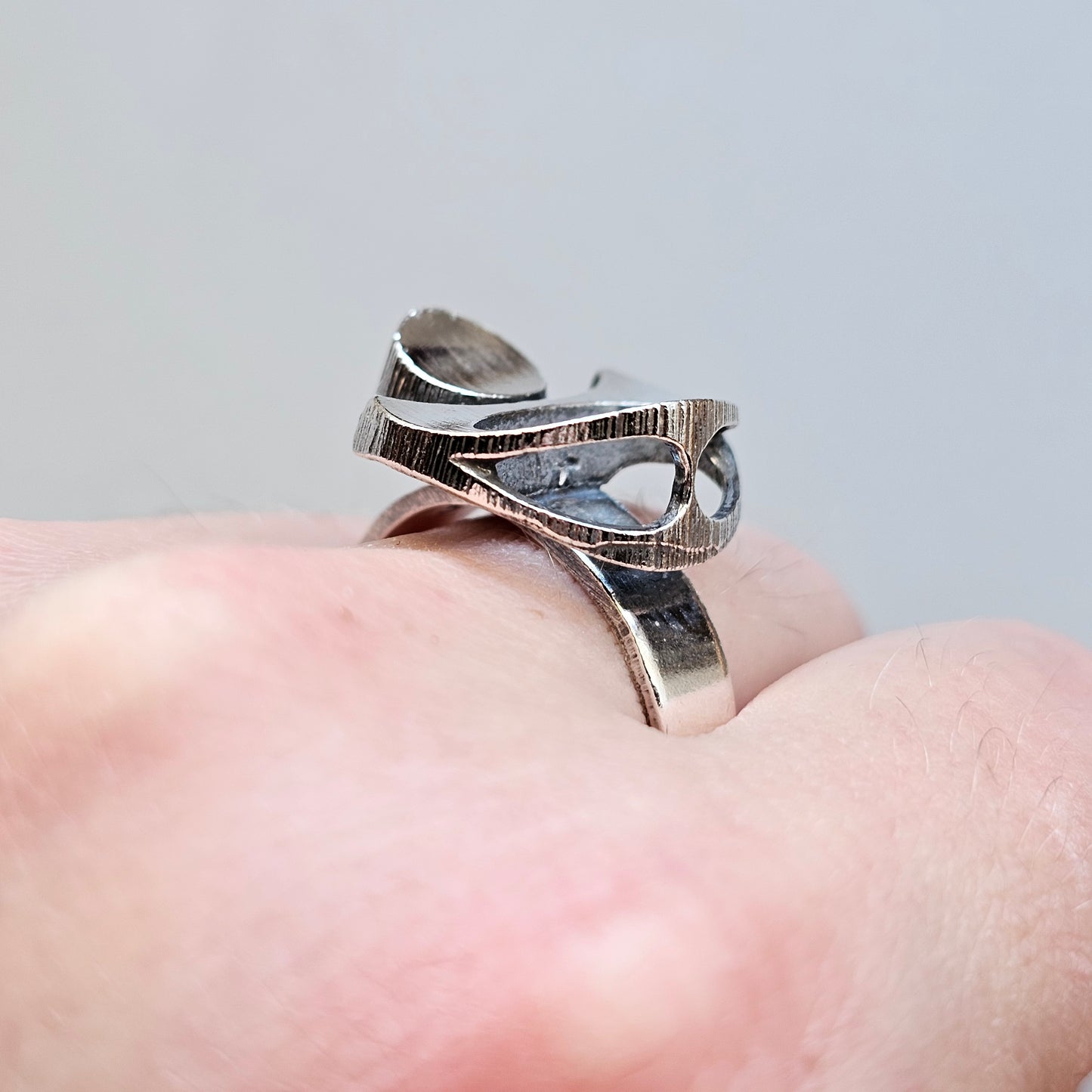 1970s Karl Laine for Finnfeelings Sterling Silver Ring - UK Ring Size R -  US Ring Size 8.5 -1973