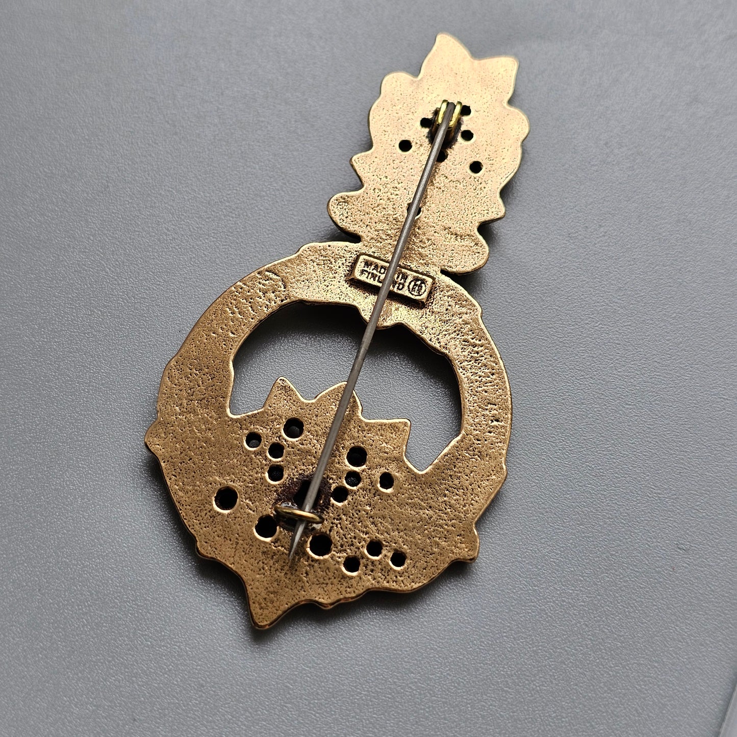 Kalevala Koru Viking Era Design Bronze Wolf’s Head Brooch