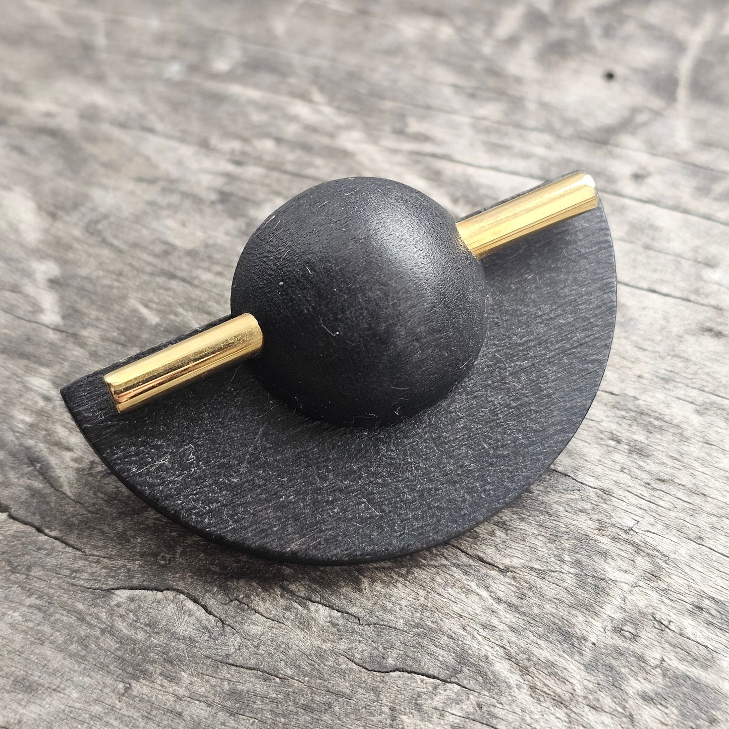 Vintage Aarikka Finland Black Wooden Brooch – LADY Modernist Scandinavian Design