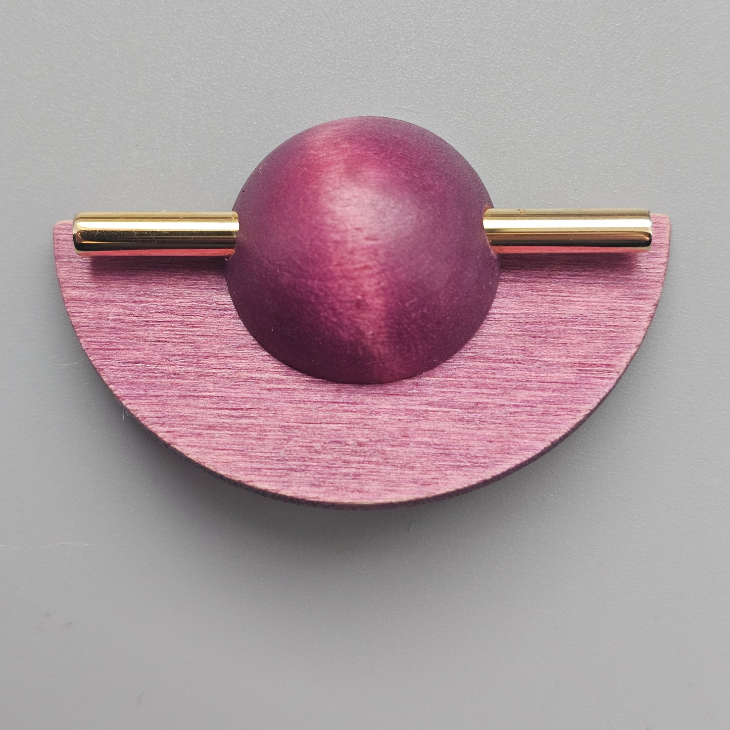 Vintage 1990s Aarikka Finland Purple Wooden Brooch – LADY Modernist Scandinavian Design