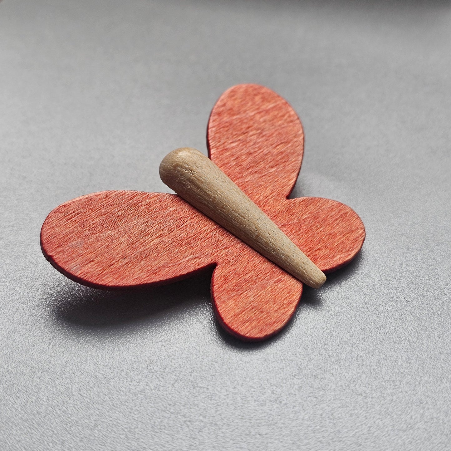 Vintage Aarikka Finland Red Wooden Butterfly Brooch – Modernist Scandinavian Design