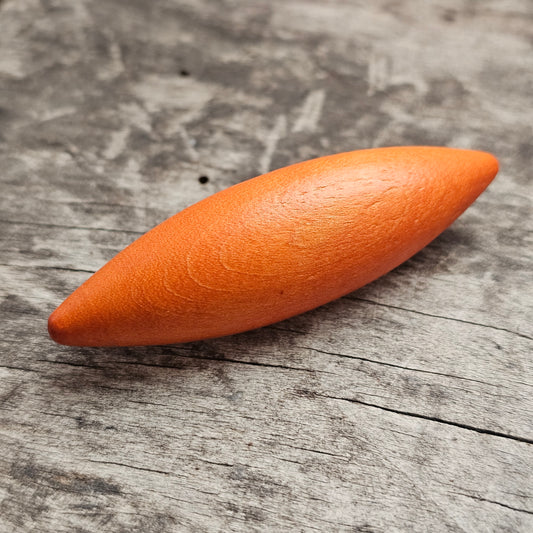 Vintage Aarikka Finland Wooden Orange Brooch – Modernist Scandinavian Design